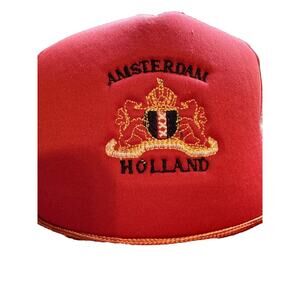 Vintage Mesh Trucker Hat Amsterdam Holland Embroidered